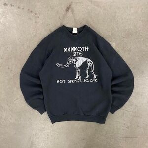 Vintage 80s Mammoth Site Hot Springs South Dakota Fruit of the Loom Sweatshirt L